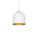 Helena 8-in LED Pendant — White/Gold