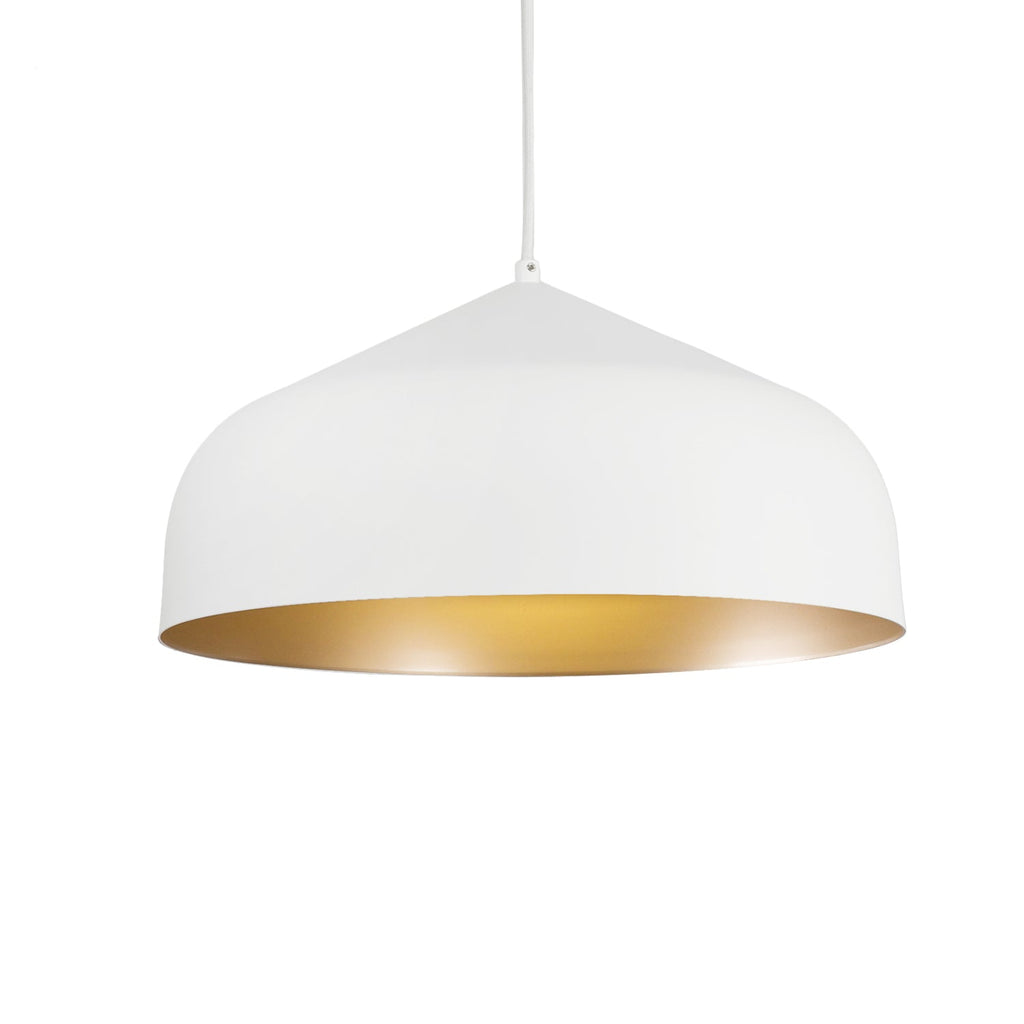 Helena 17-in Pendant — White/Gold