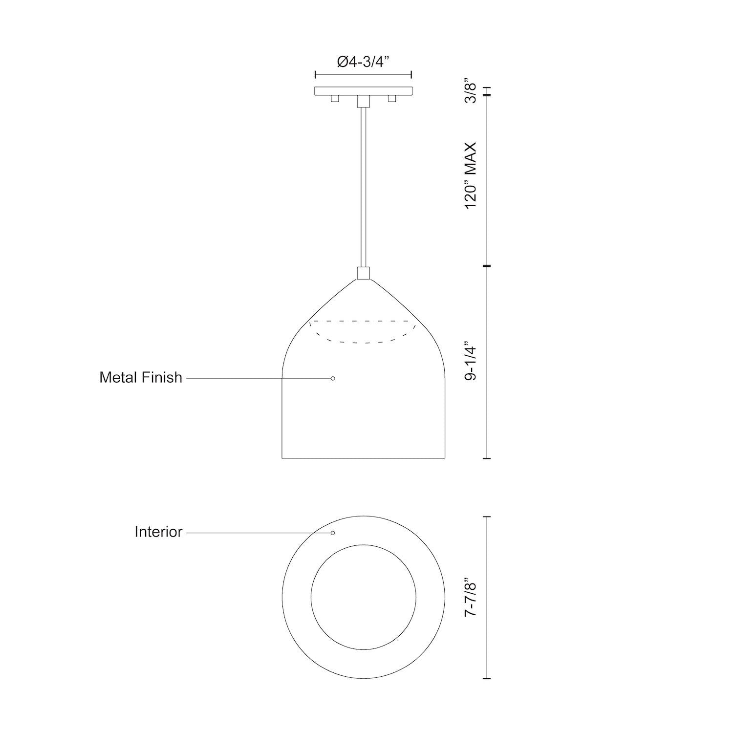 Helena 8-in LED Pendant