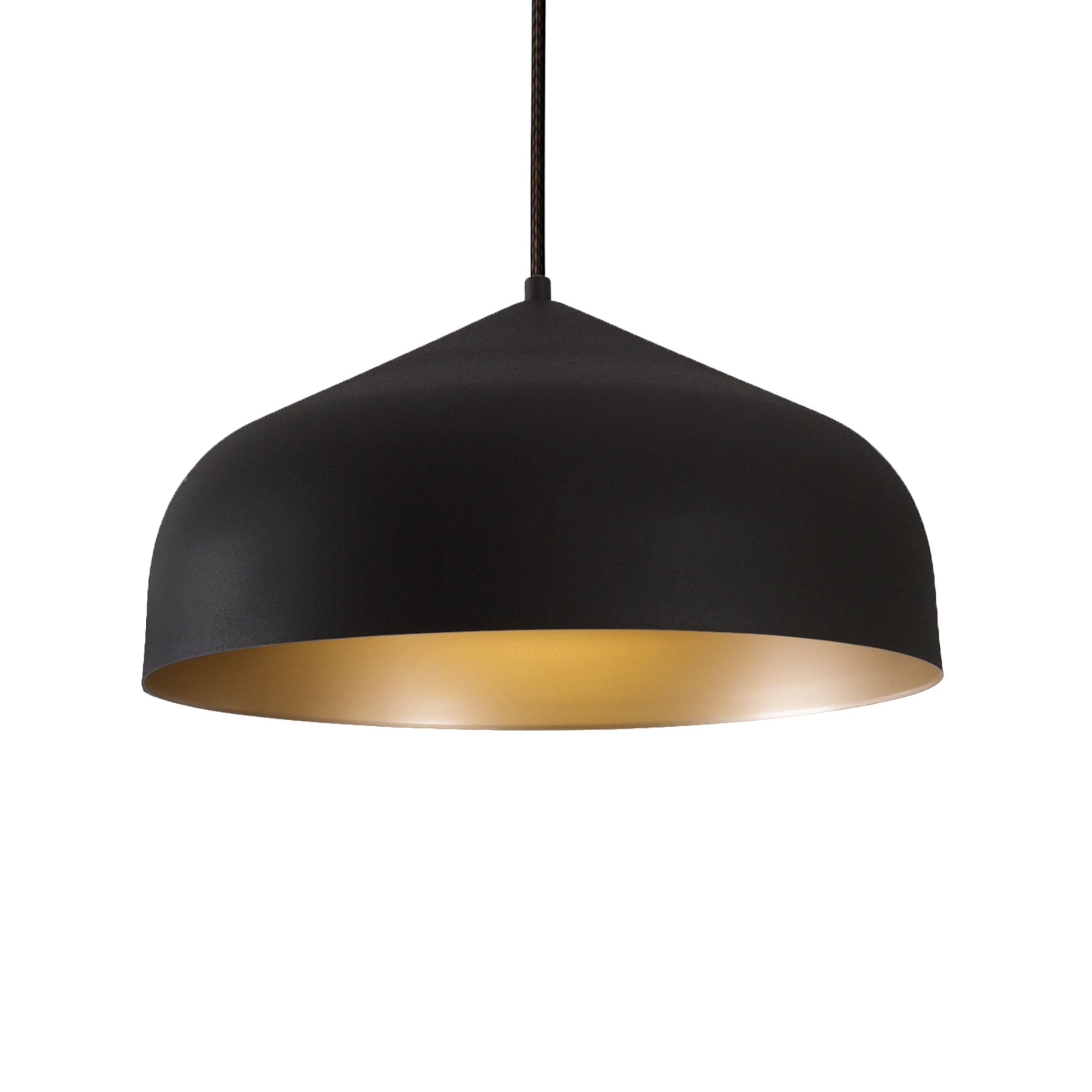 Helena 17-in Pendant — Black/Gold