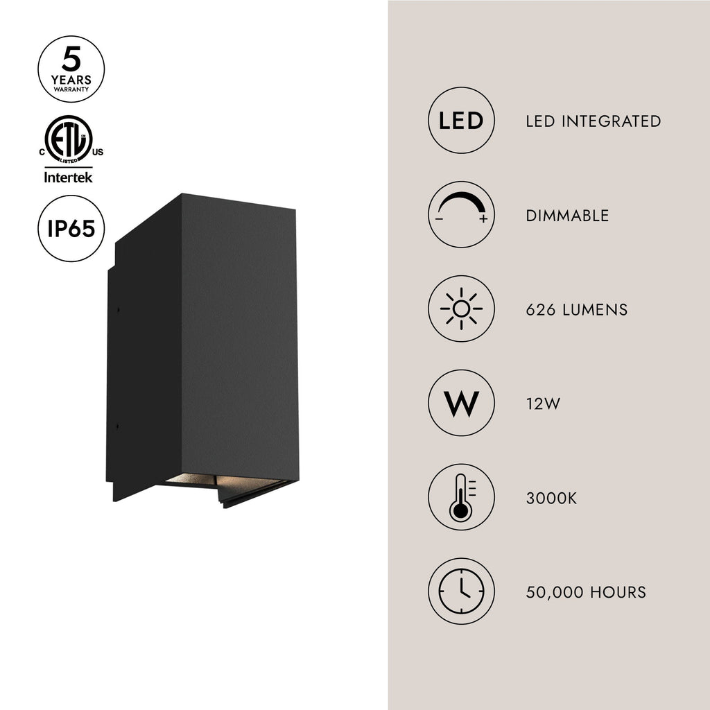 Helsinki 3-in Exterior Wall Sconce