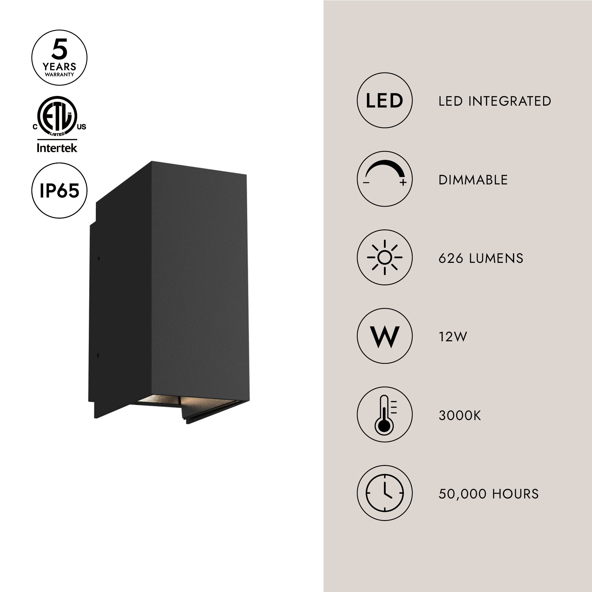 Helsinki 3-in Exterior Wall Sconce