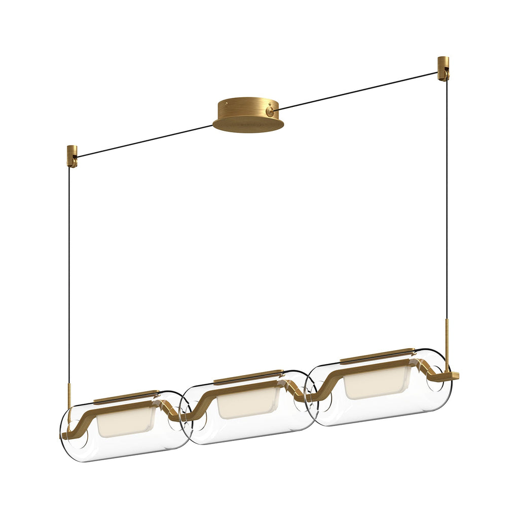 Hilo 43-in Linear Pendant — Brushed Gold [Universal Voltage]