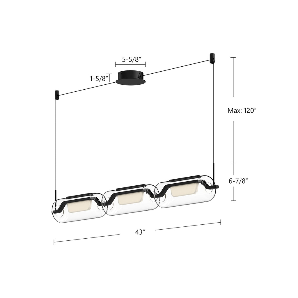Hilo 43-in Linear Pendant