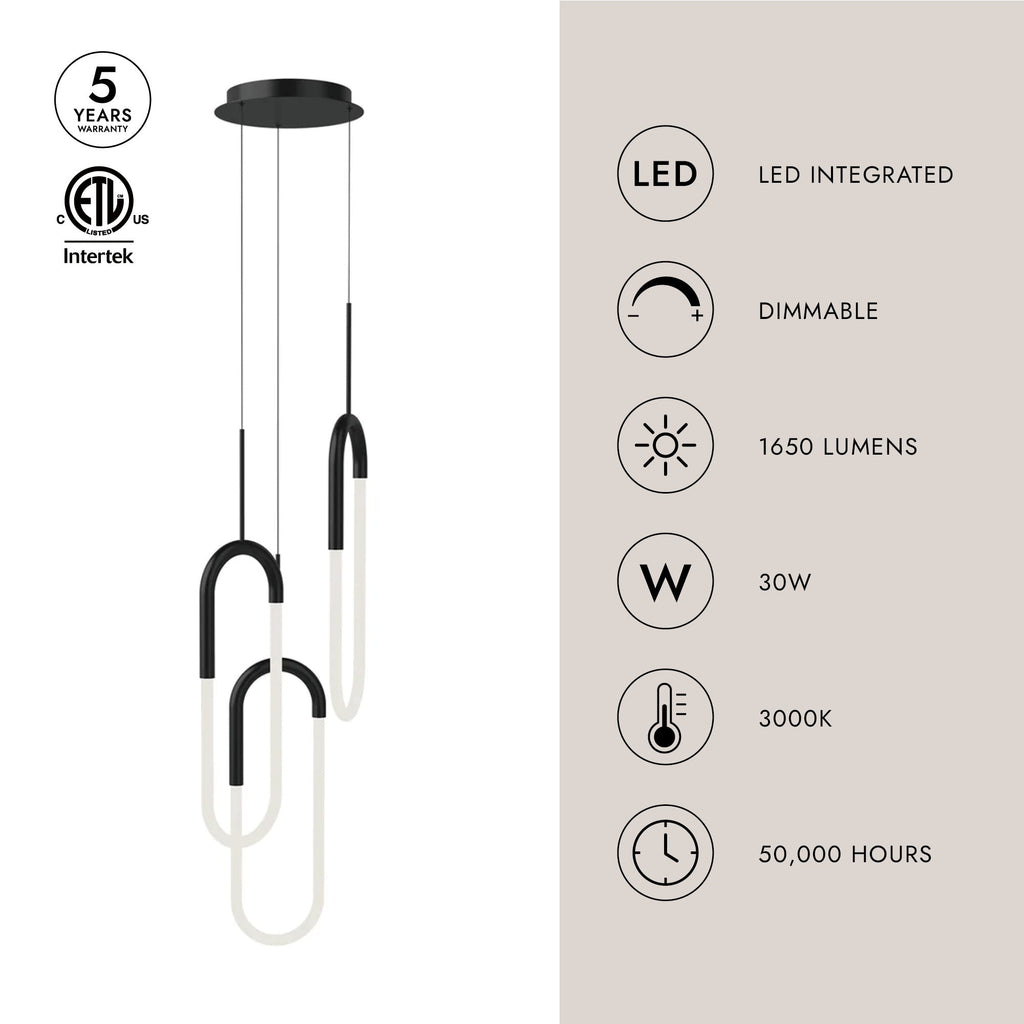 Huron 3 Head Multi Pendant