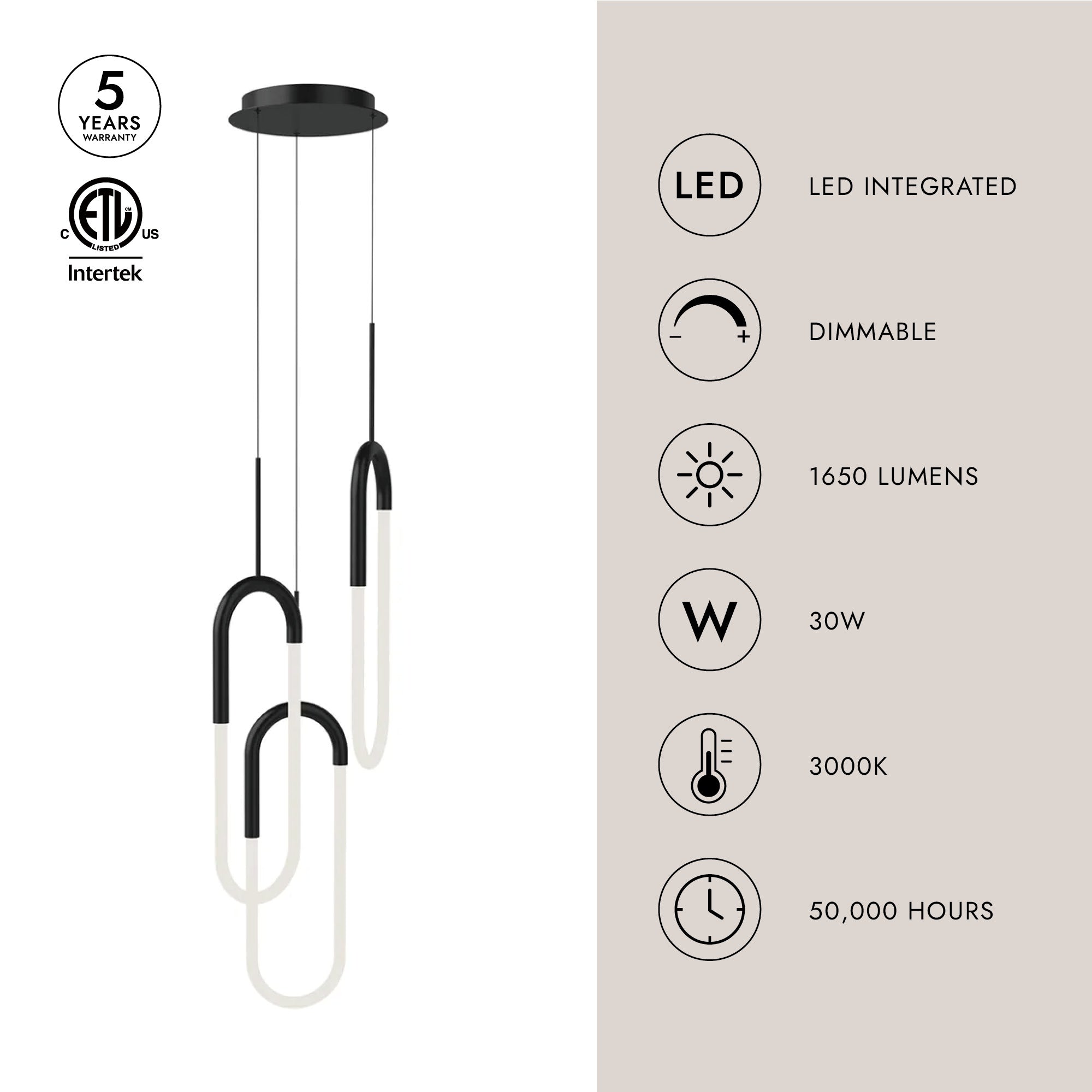 Huron 3 Head Multi Pendant