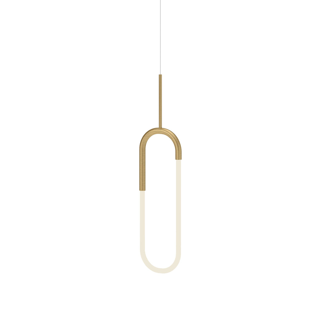 Huron 8-in Pendant — Brushed Gold