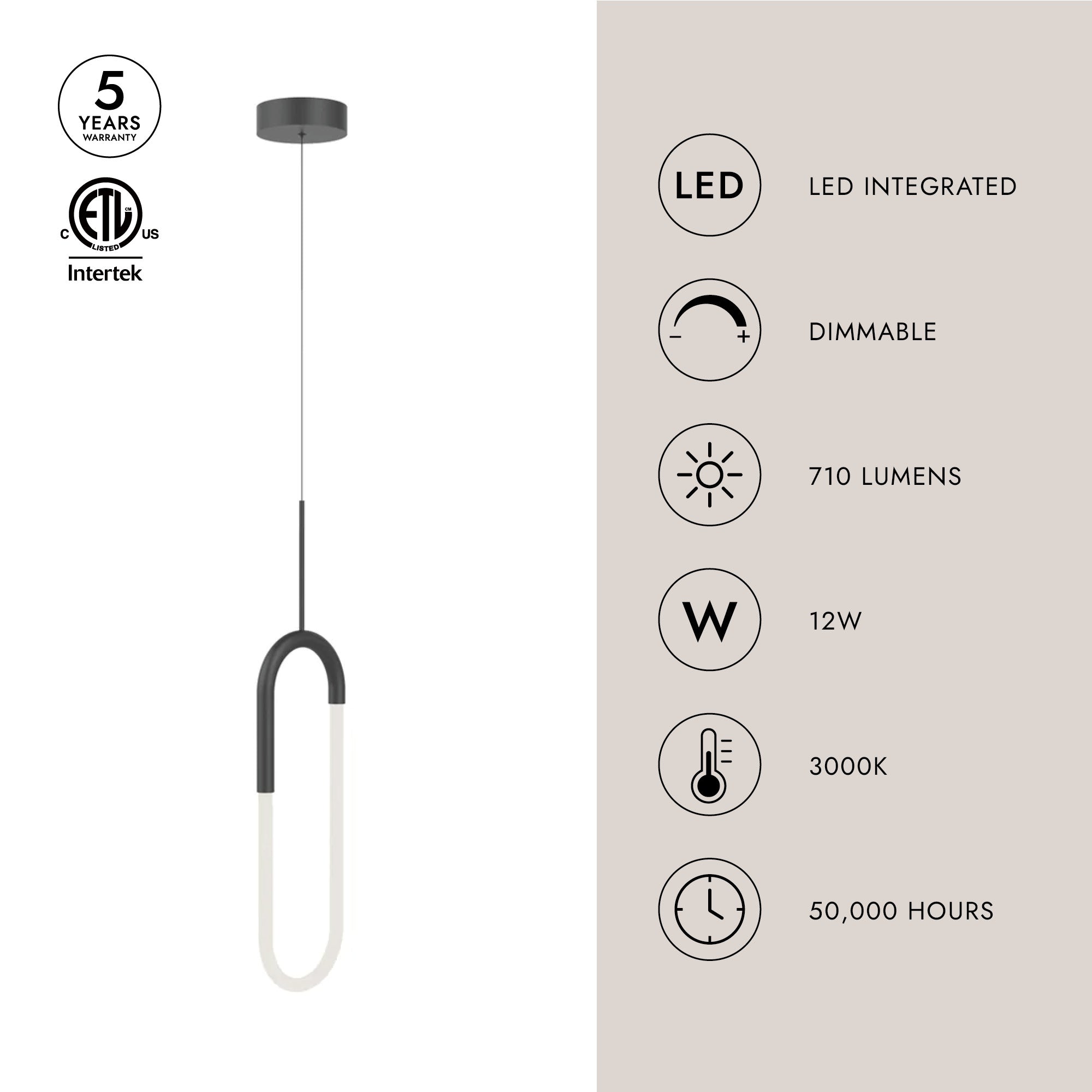 Huron 8-in Pendant