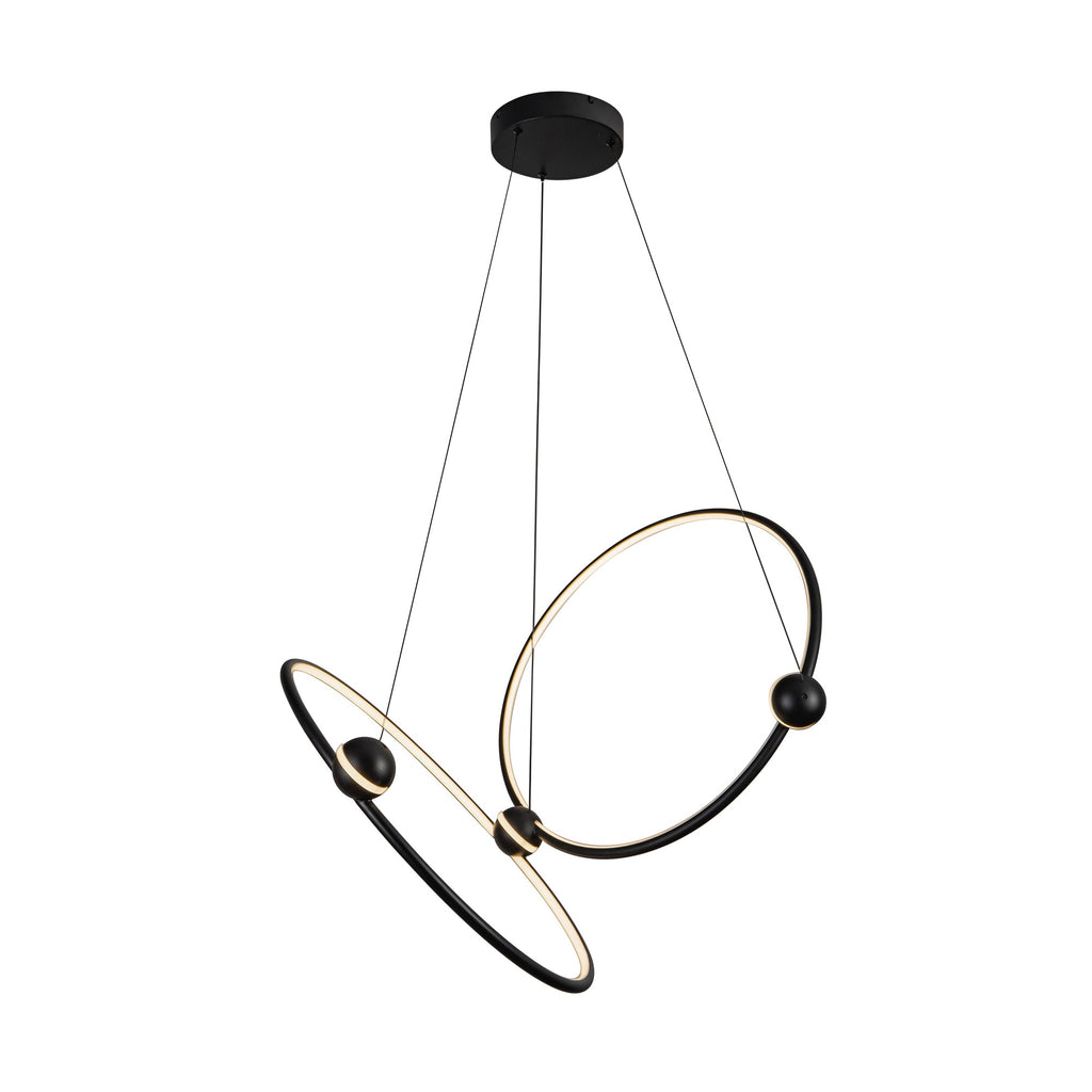 Isho 2 Head Chandelier — Black