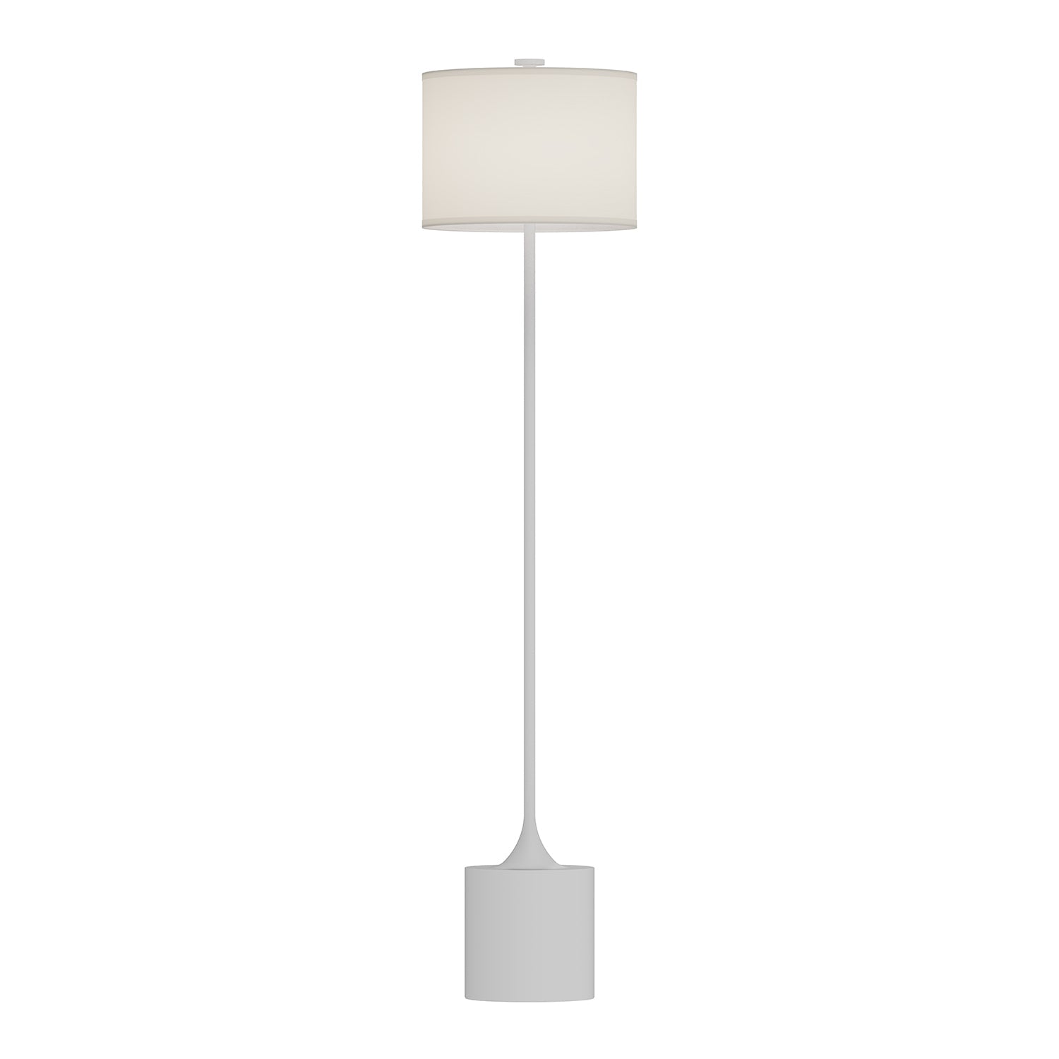 Issa 61-in Floor Lamp — White/Ivory Linen