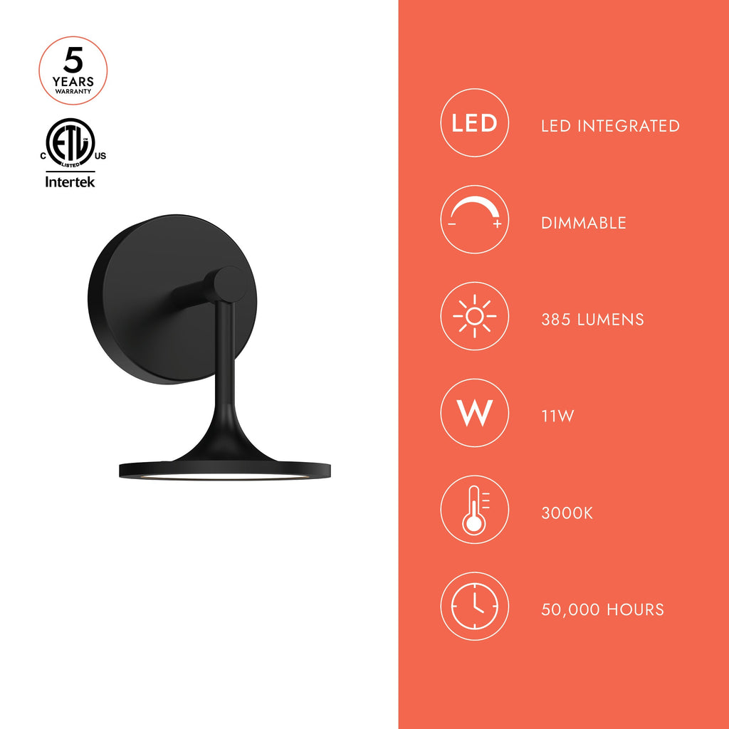 Issa 6-in Wall/Vanity Light