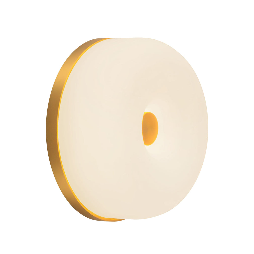 Jada 5-in Wall Sconce — Brushed Gold/Matte Opal Glass
