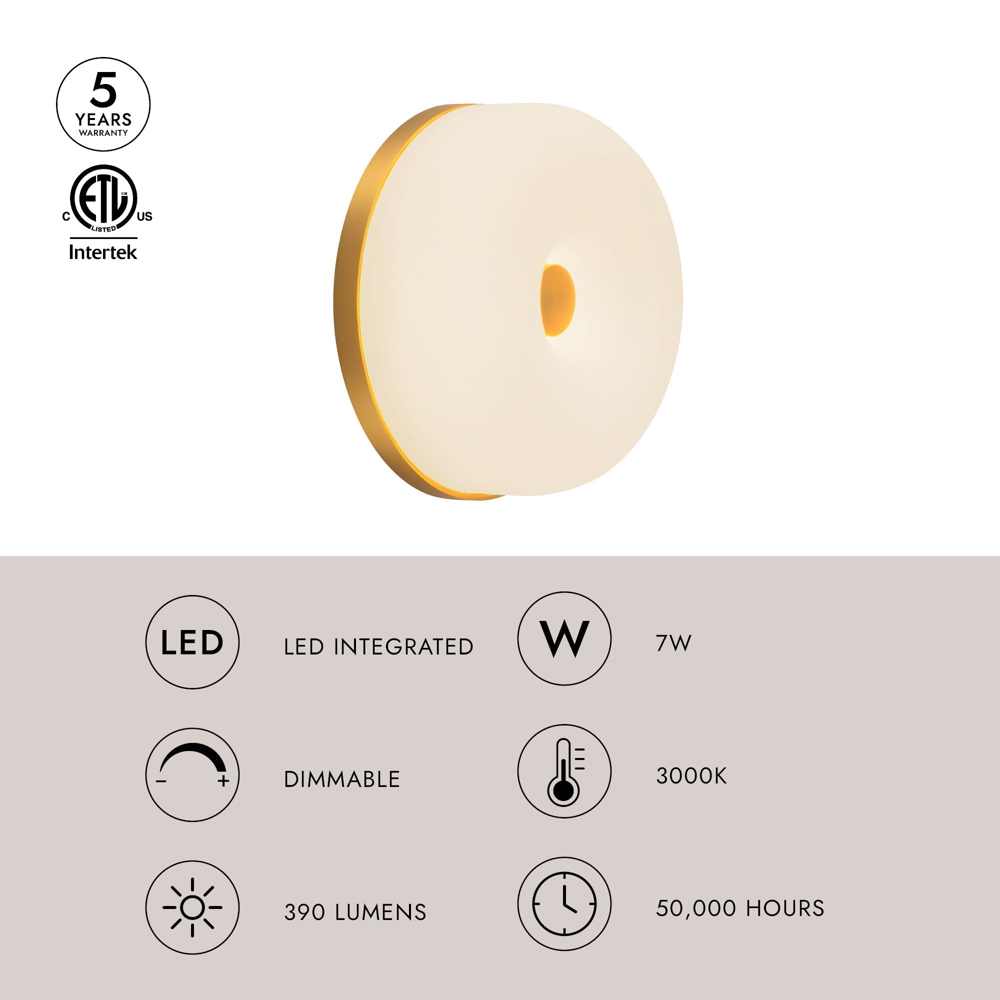 Jada 5-in Wall Sconce