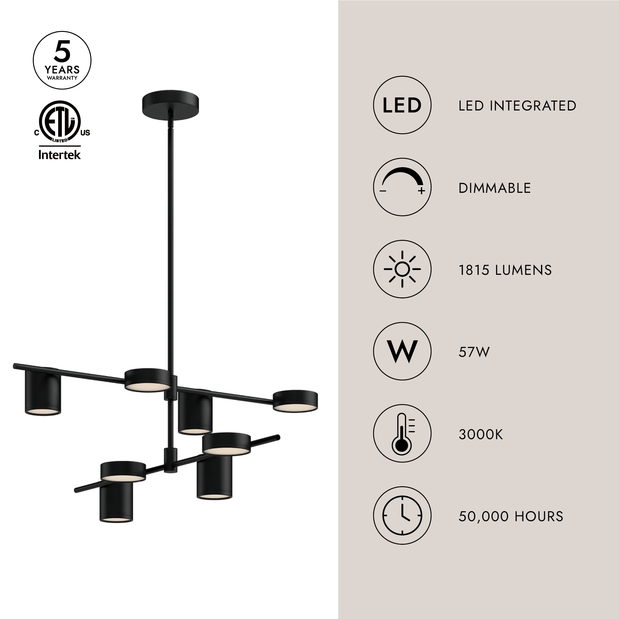 Jayden 40-in Chandelier