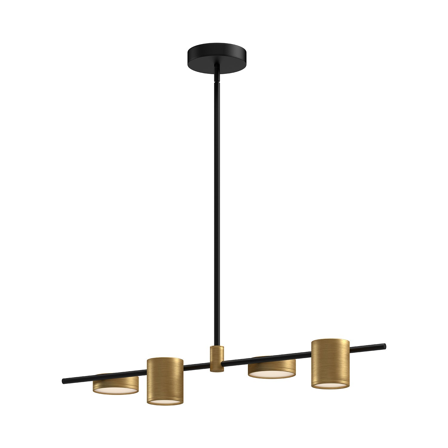 Jayden 40-in Linear Pendant — Black/Brushed Gold [Universal Voltage]