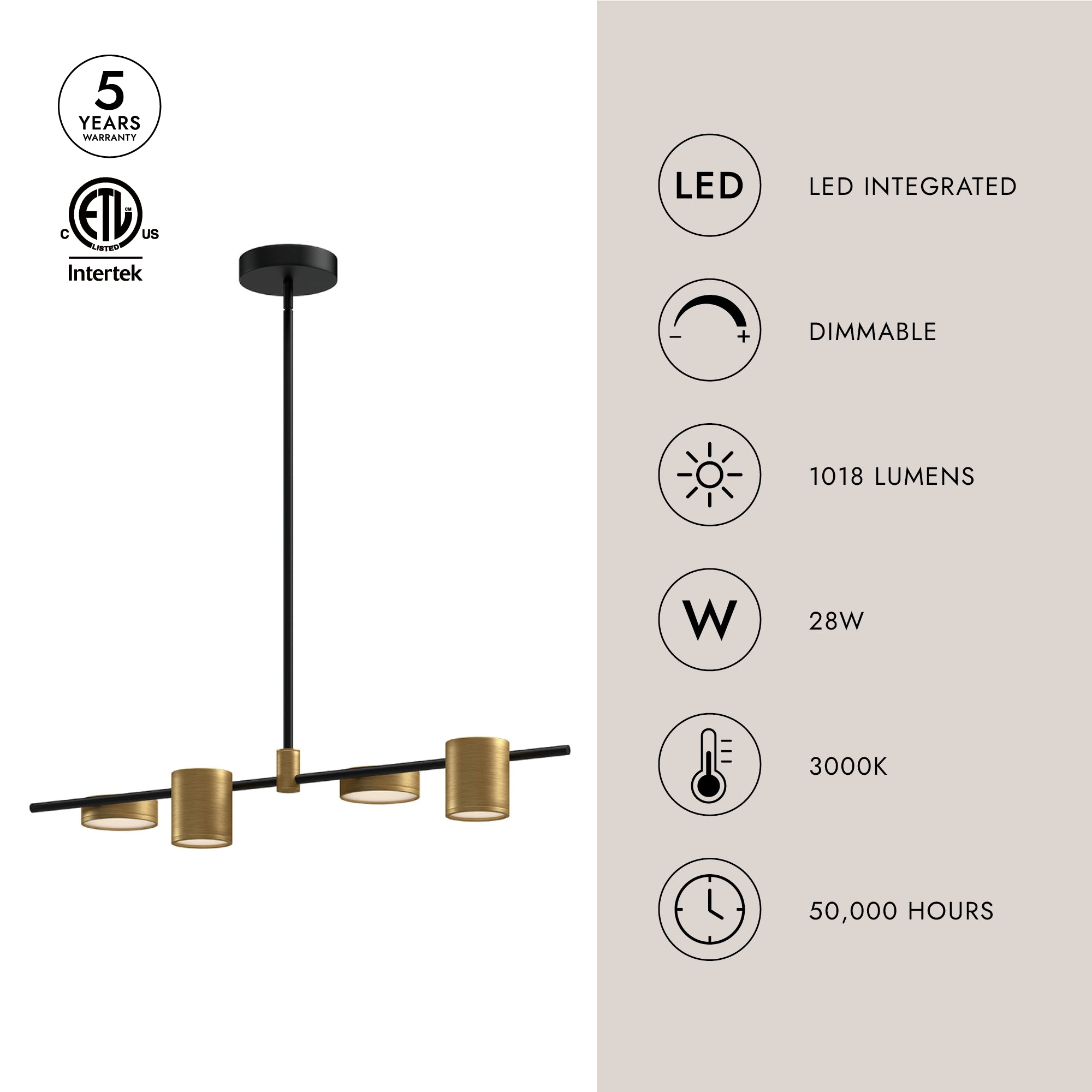 Jayden 40-in Linear Pendant