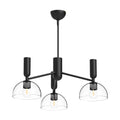 Jude 38-in Chandelier — Clear Glass/Matte Black