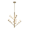 Cypress 5 Head Chandelier — Brushed Gold/Opal Glass