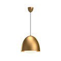 Kenji 16-in Pendant — Aged Gold/Opal Matte Glass