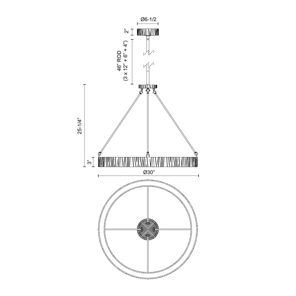Kensington 30-in Pendant