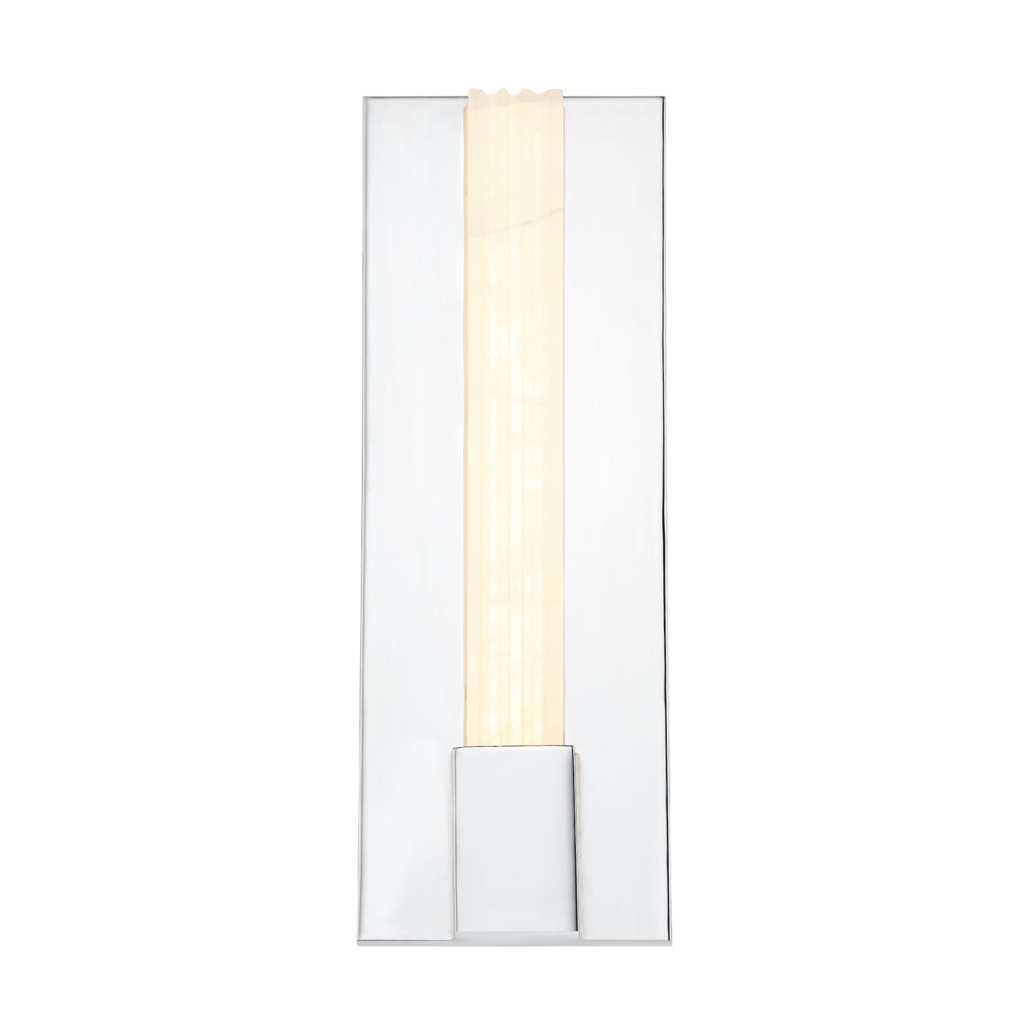 Kismet 14-in Wall/Vanity Light — Polished Nickel/Alabaster