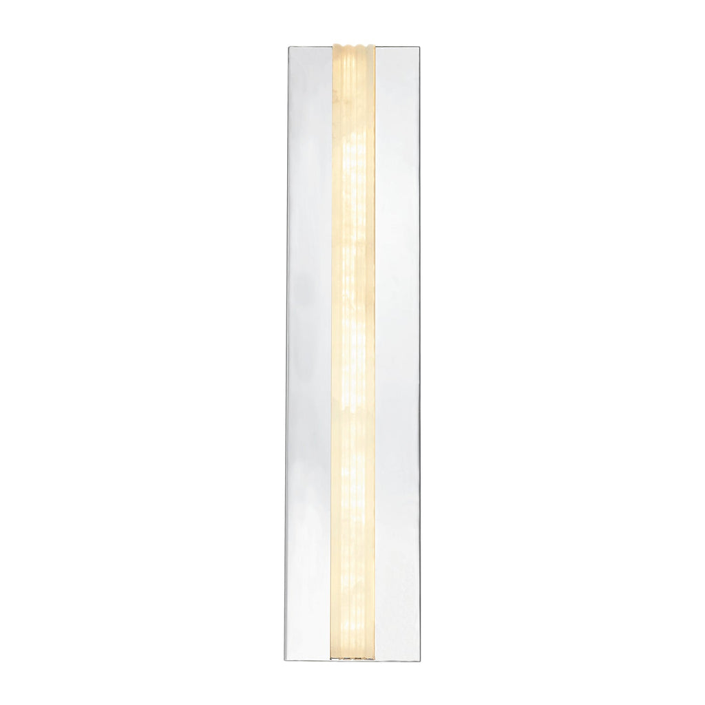 Kismet 23-in Wall/Vanity Light — Polished Nickel/Alabaster