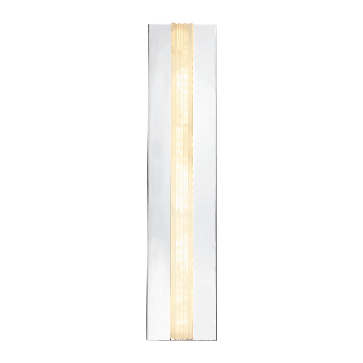 Kismet 23-in Wall/Vanity Light — Polished Nickel/Alabaster