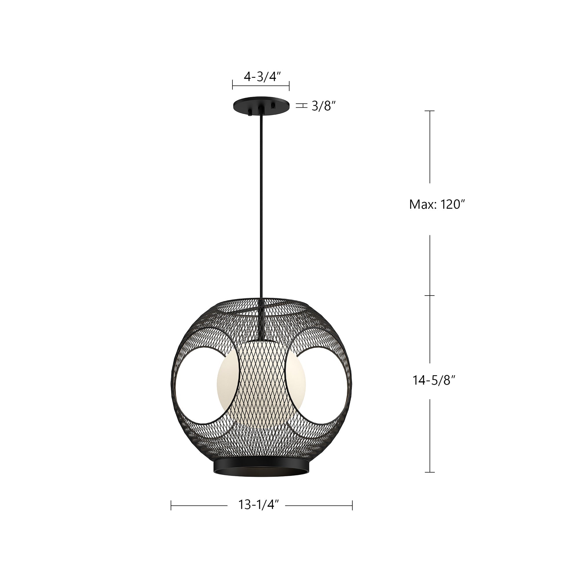 Kona 13-in Exterior Pendant