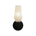 Krysta 10-in Wall/Vanity Light — Matte Black/Opal Glass