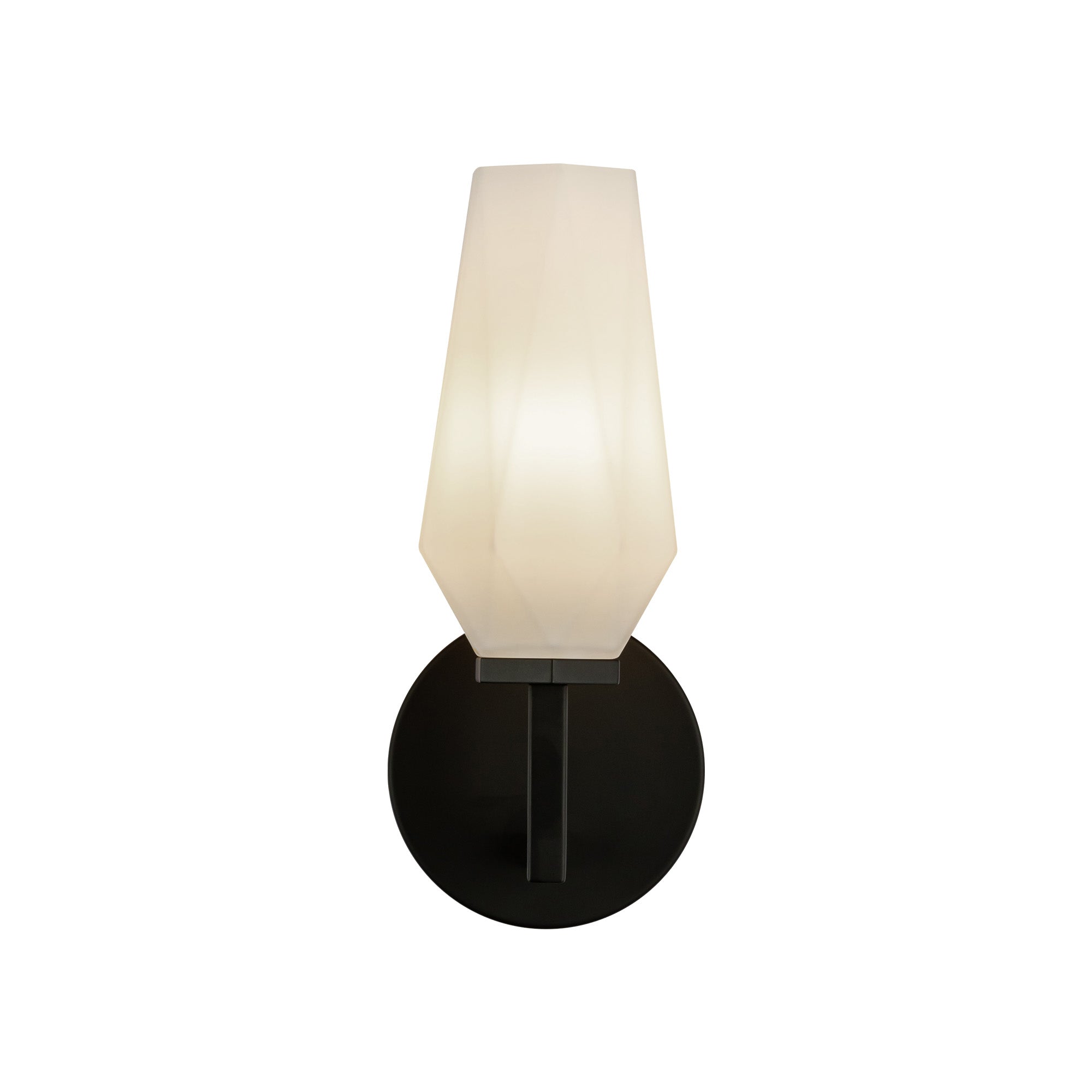 Krysta 10-in Wall/Vanity Light — Matte Black/Opal Glass