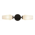 Krysta 20-in Wall/Vanity Light — Matte Black/Opal Glass