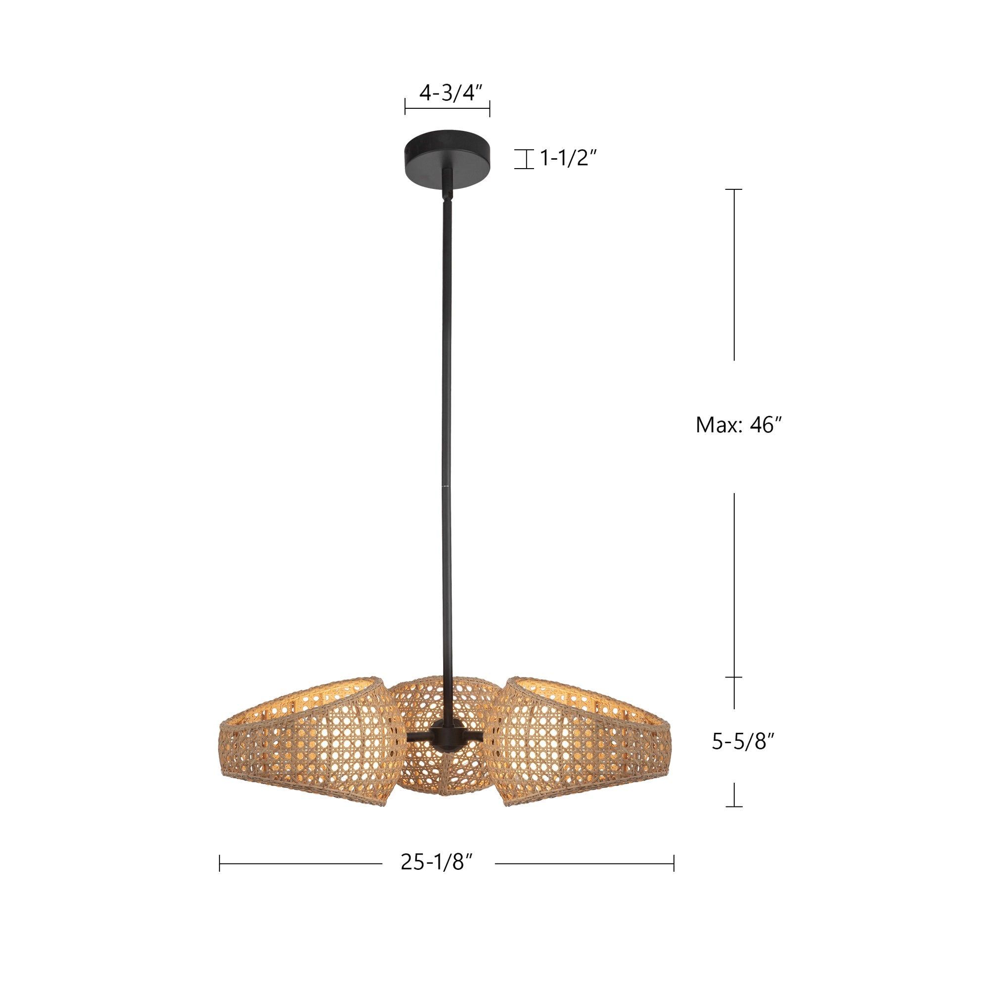 Lanai 3 Head Chandelier