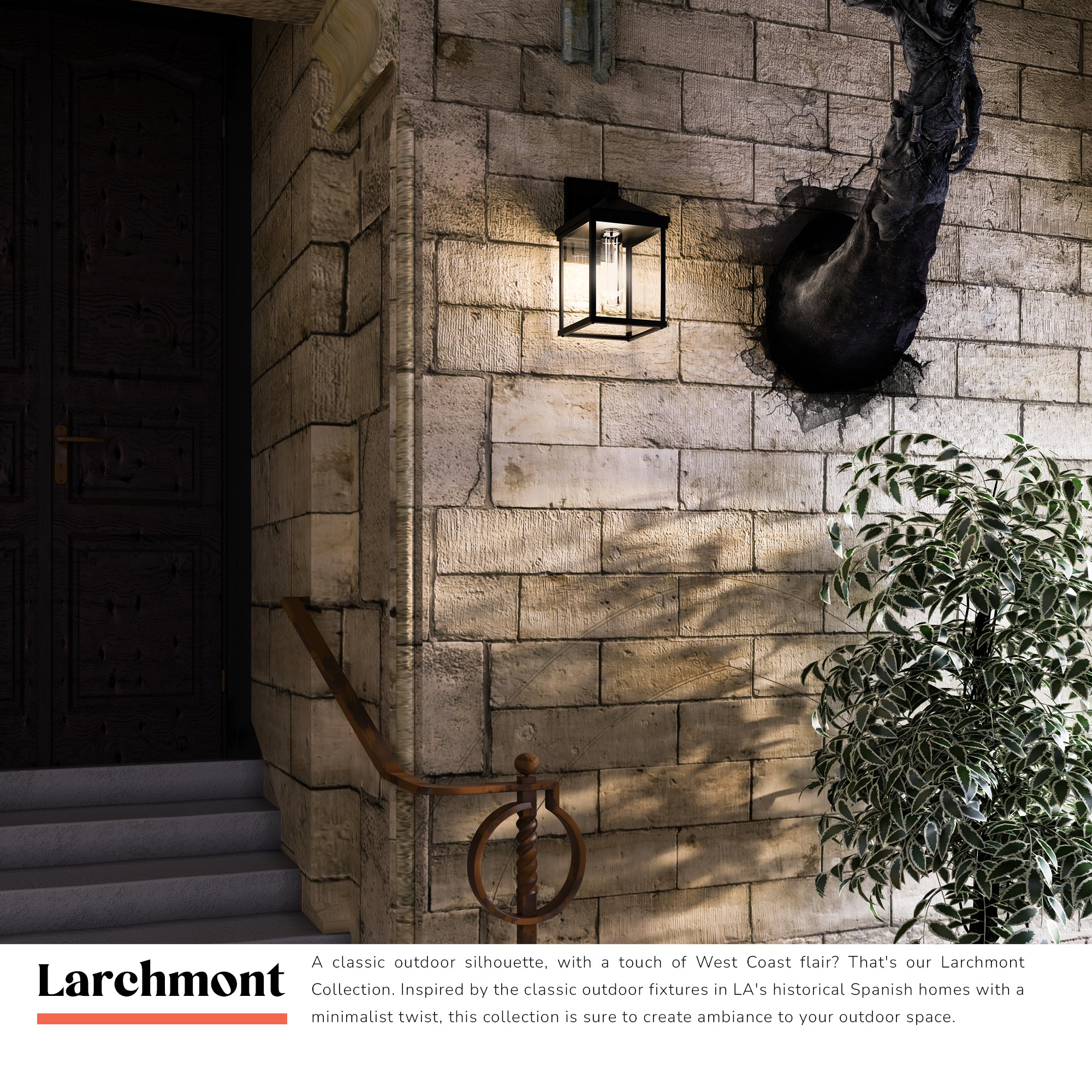 Larchmont 9-in Exterior Wall Sconce