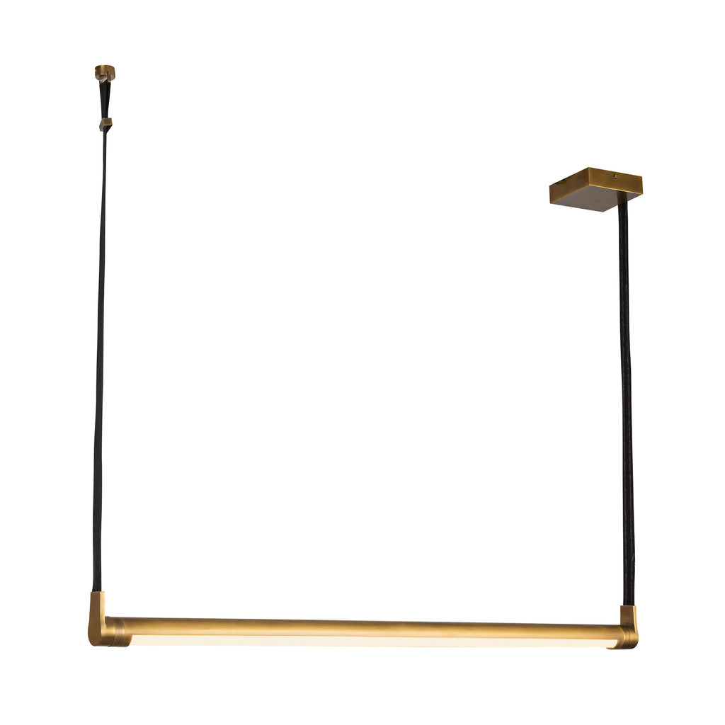 Laurence 41-in Linear Pendant — Vintage Brass [Universal Voltage]