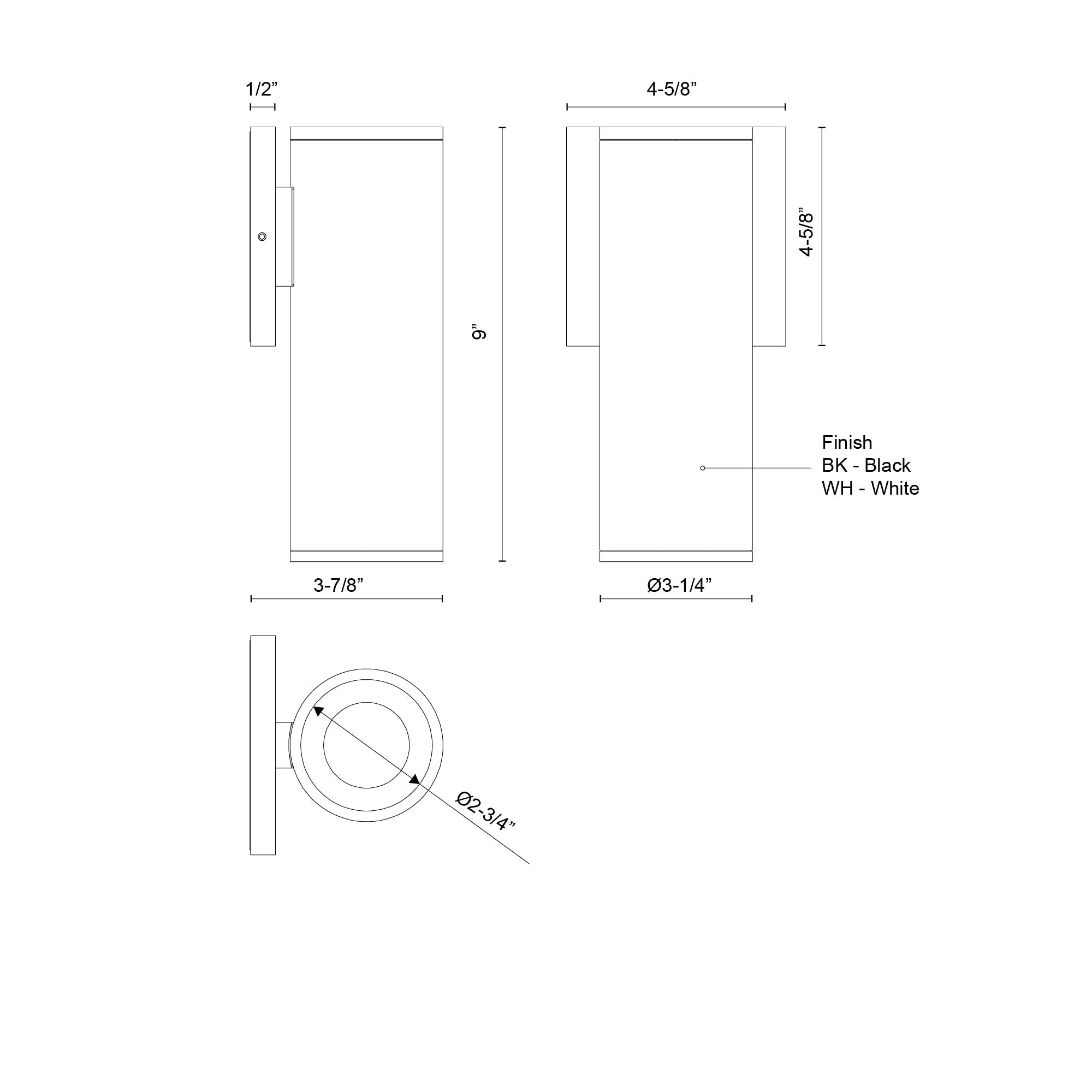 Lorna 9-in (3-in Dia.) Exterior Wall Sconce