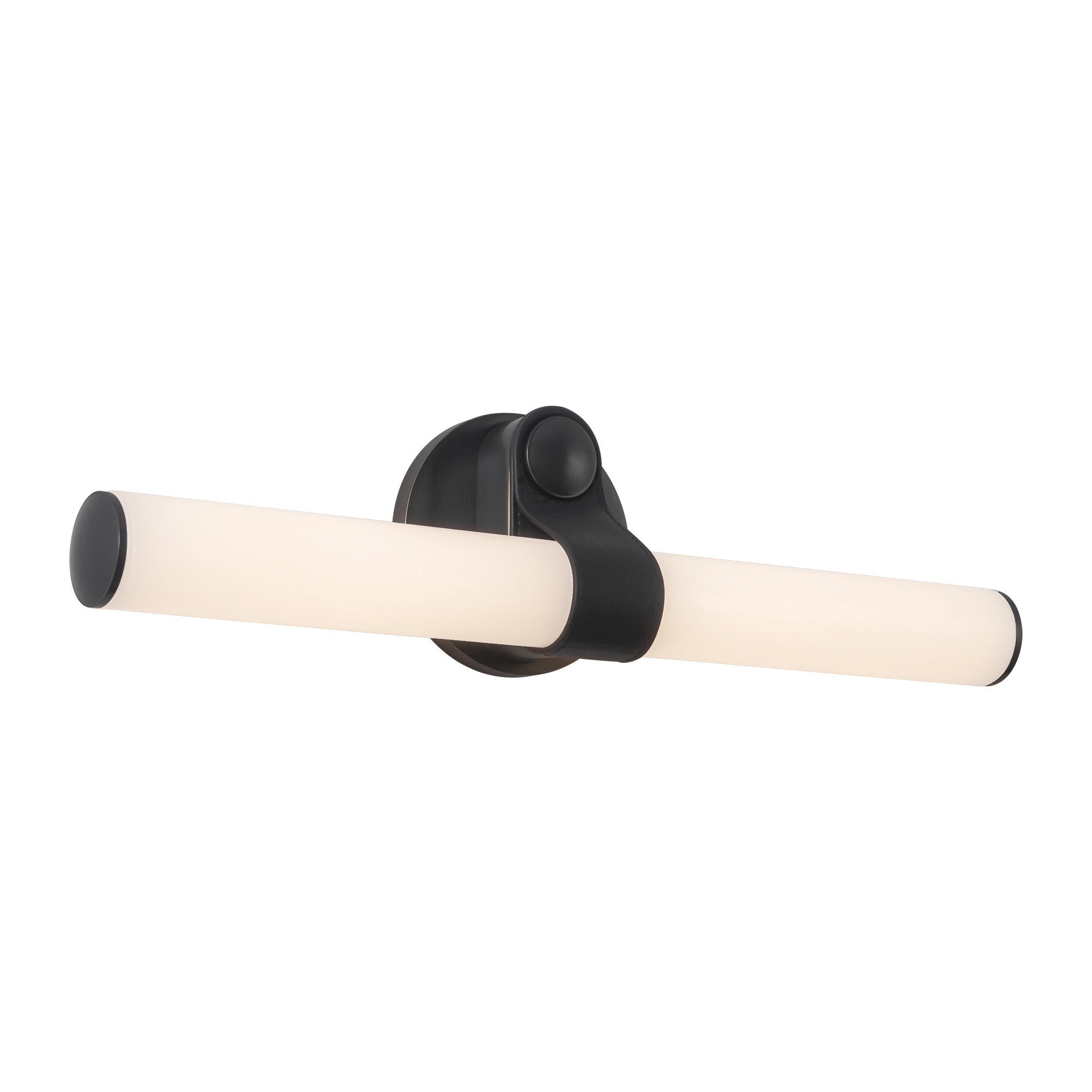 Ledger 20-in Vanity Light — Urban Bronze/Glossy Opal Glass