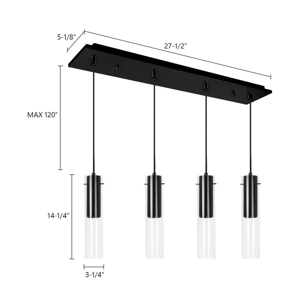 Lena 3-in 4 Head Multi Pendant