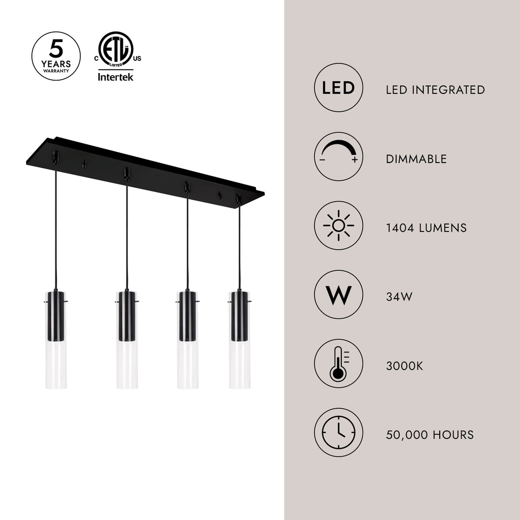 Lena 3-in 4 Head Multi Pendant