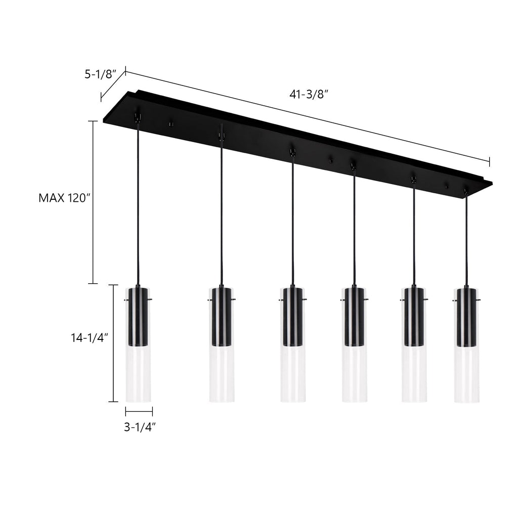 Lena 3-in-6 Head Multi Pendant