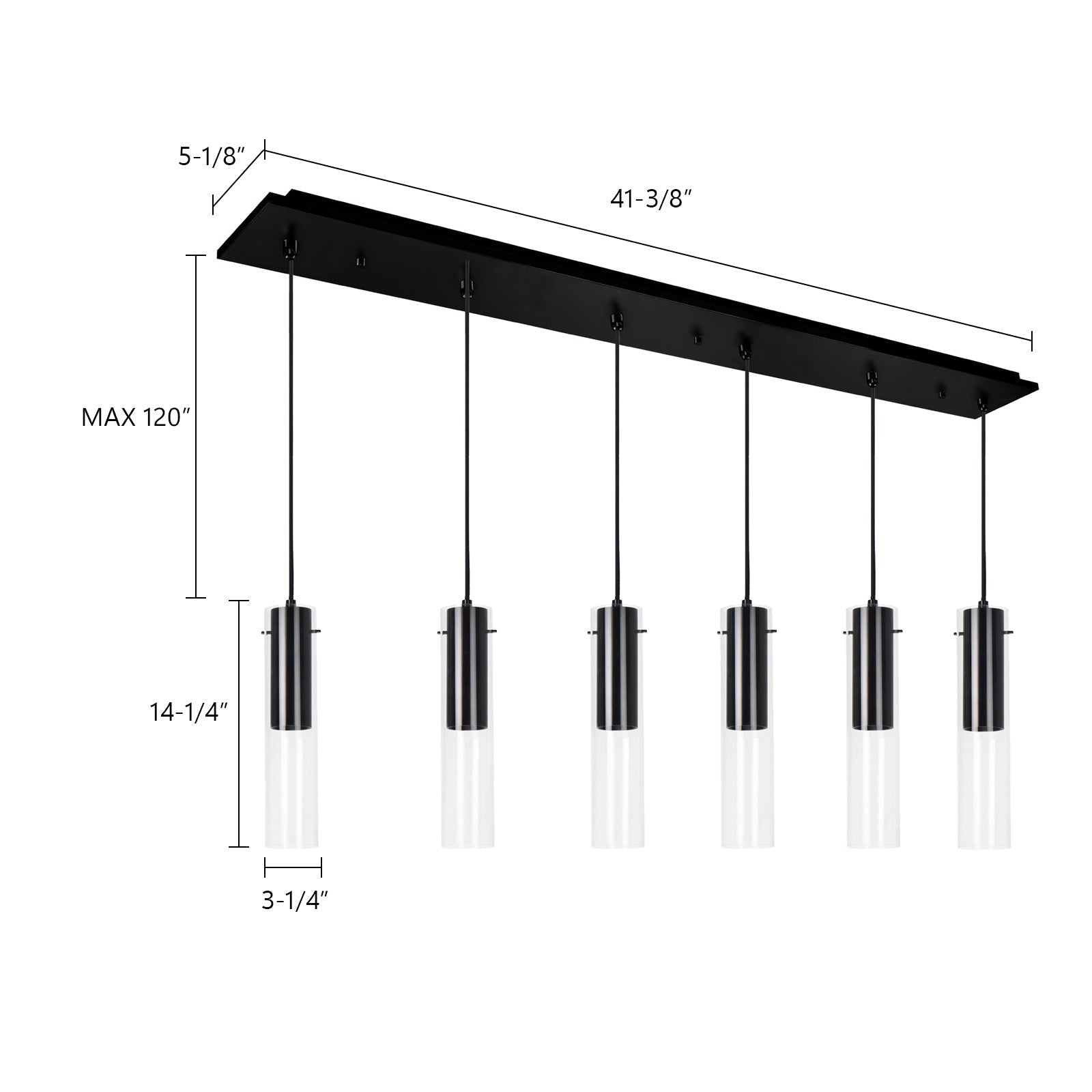 Lena 3-in-6 Head Multi Pendant