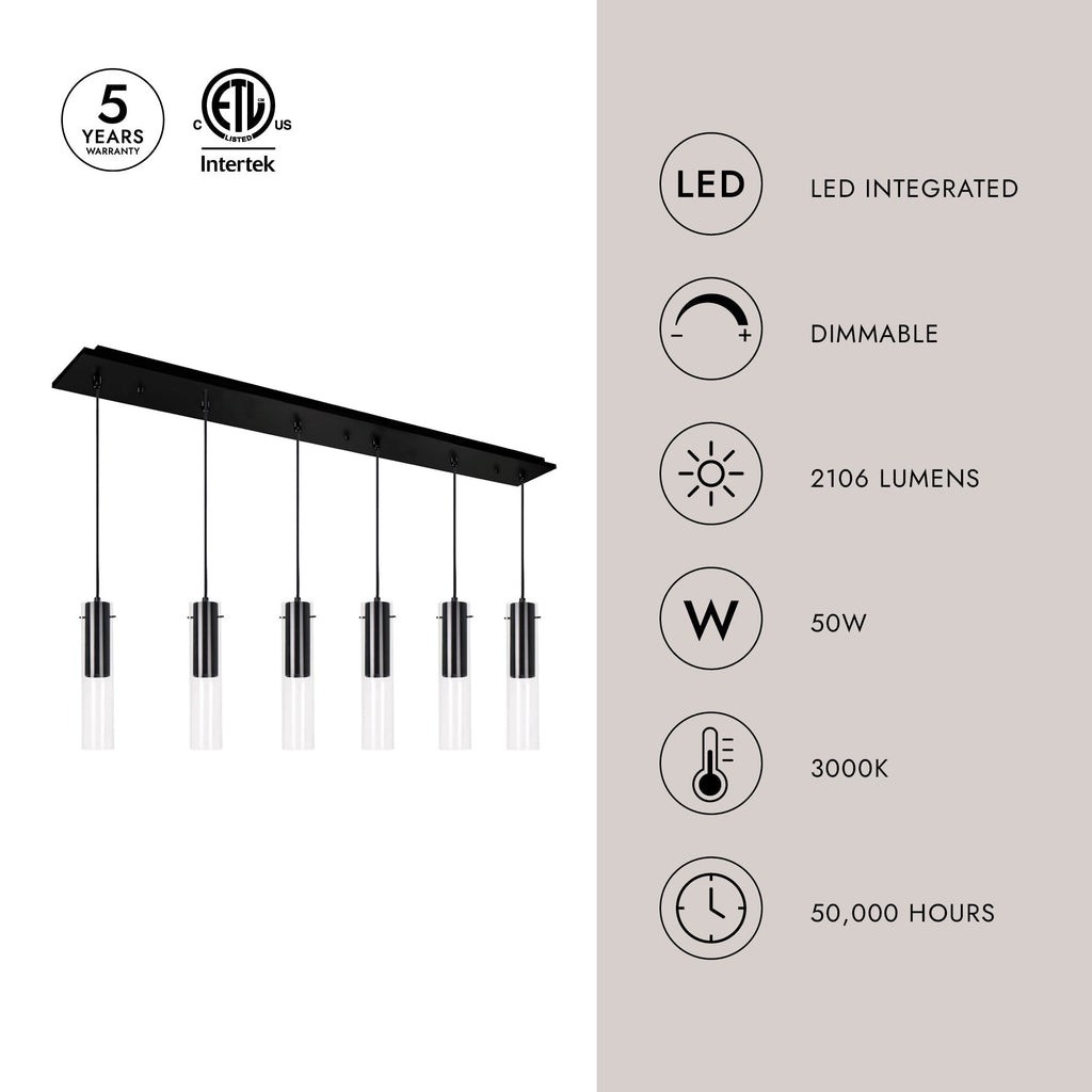Lena 3-in-6 Head Multi Pendant