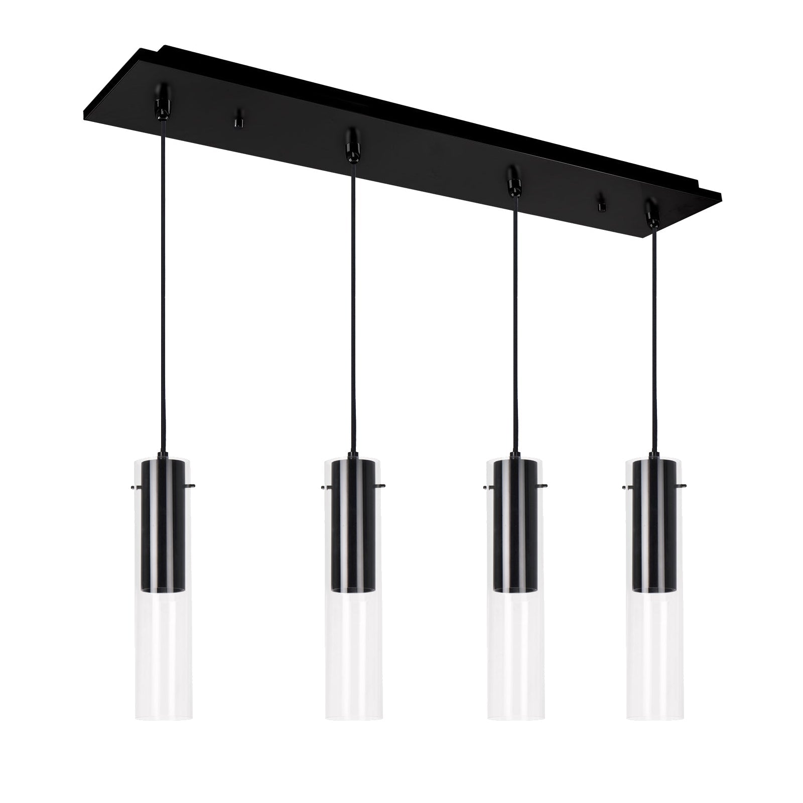 Lena 3-in 4 Head Multi Pendant — Black