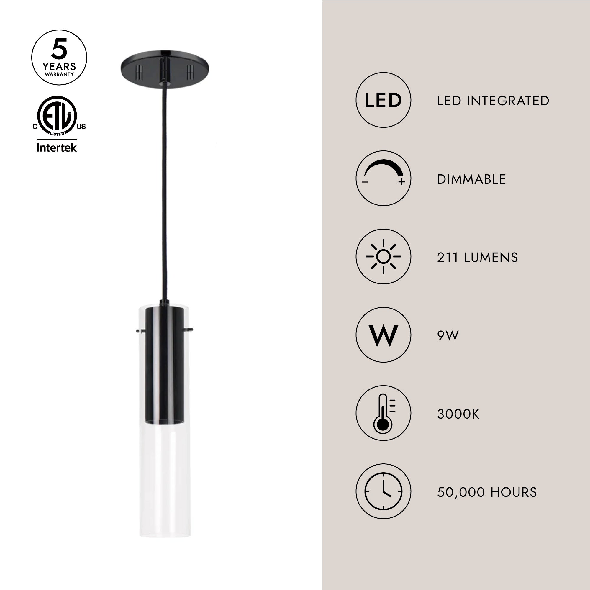 Lena 3-in Pendant
