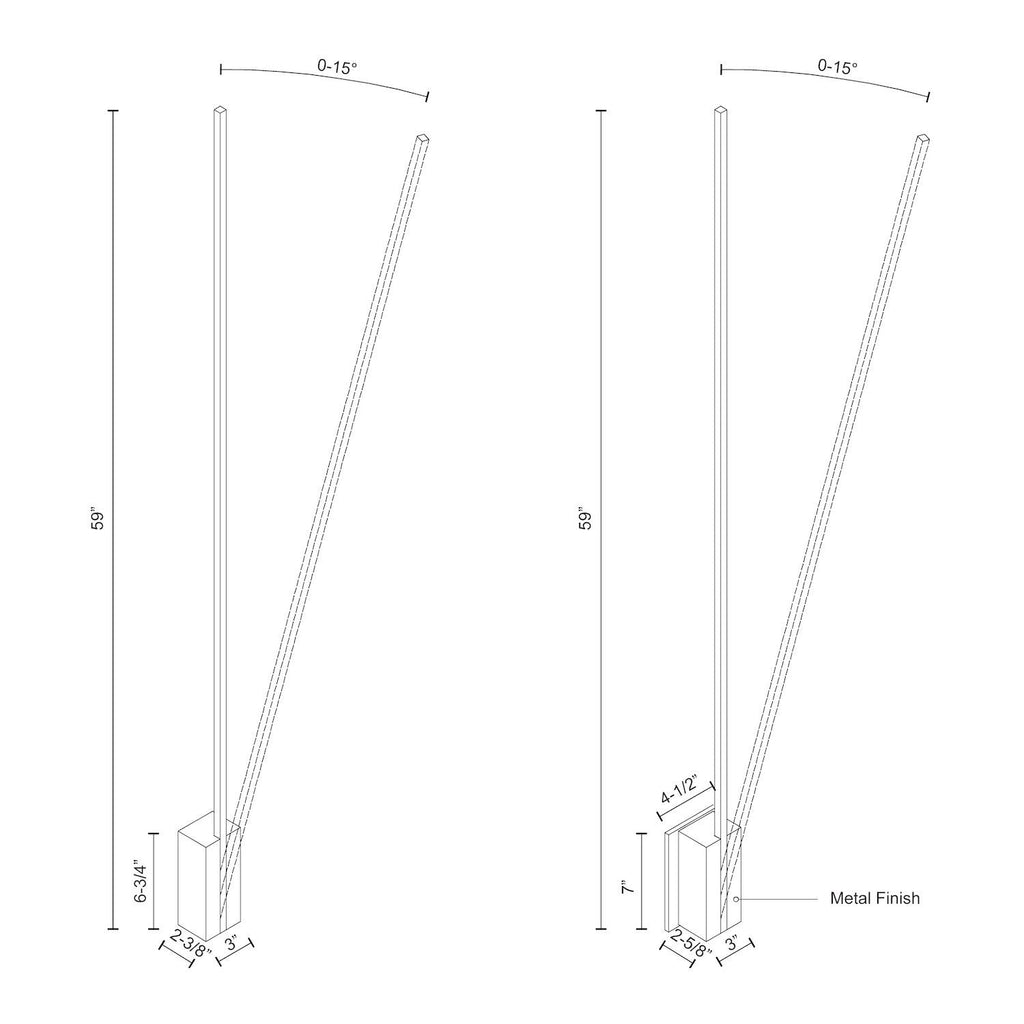 Lever 60-in Wall Sconce