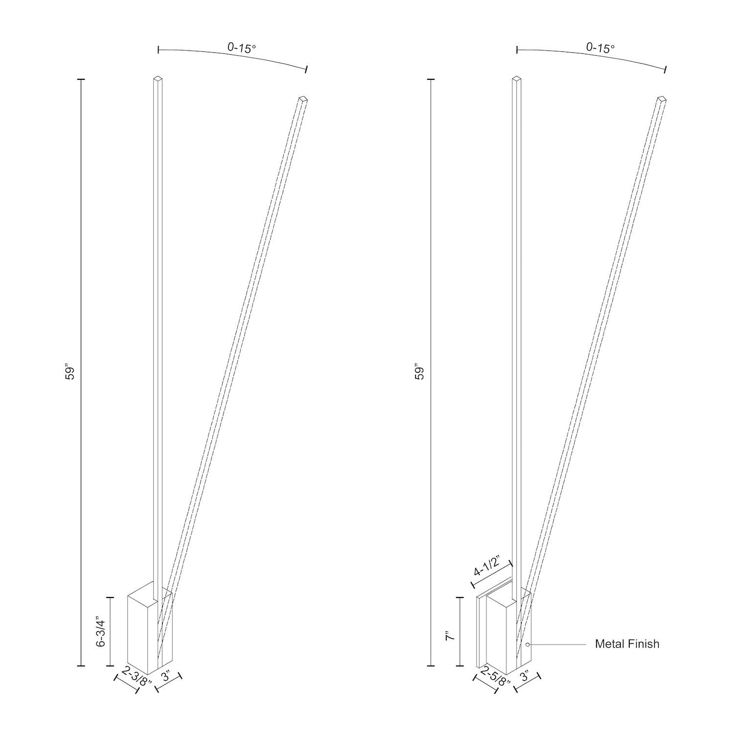 Lever 60-in Wall Sconce