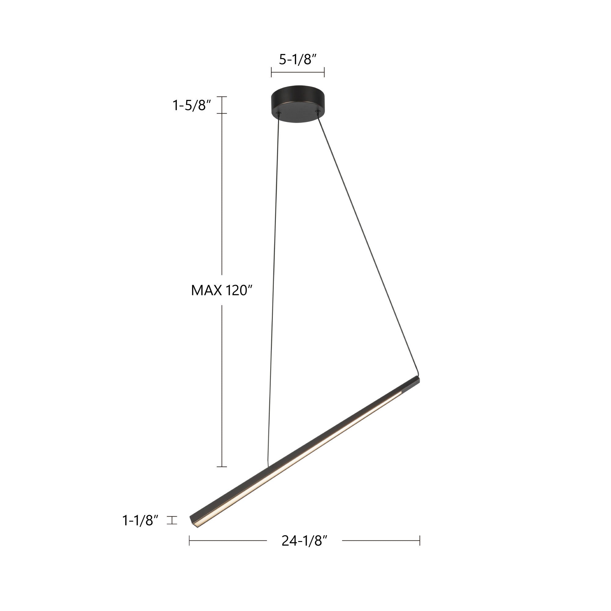 Lex 24-in Linear Pendant