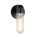 Lima 10-in Exterior Wall — Black/Clear Water Glass