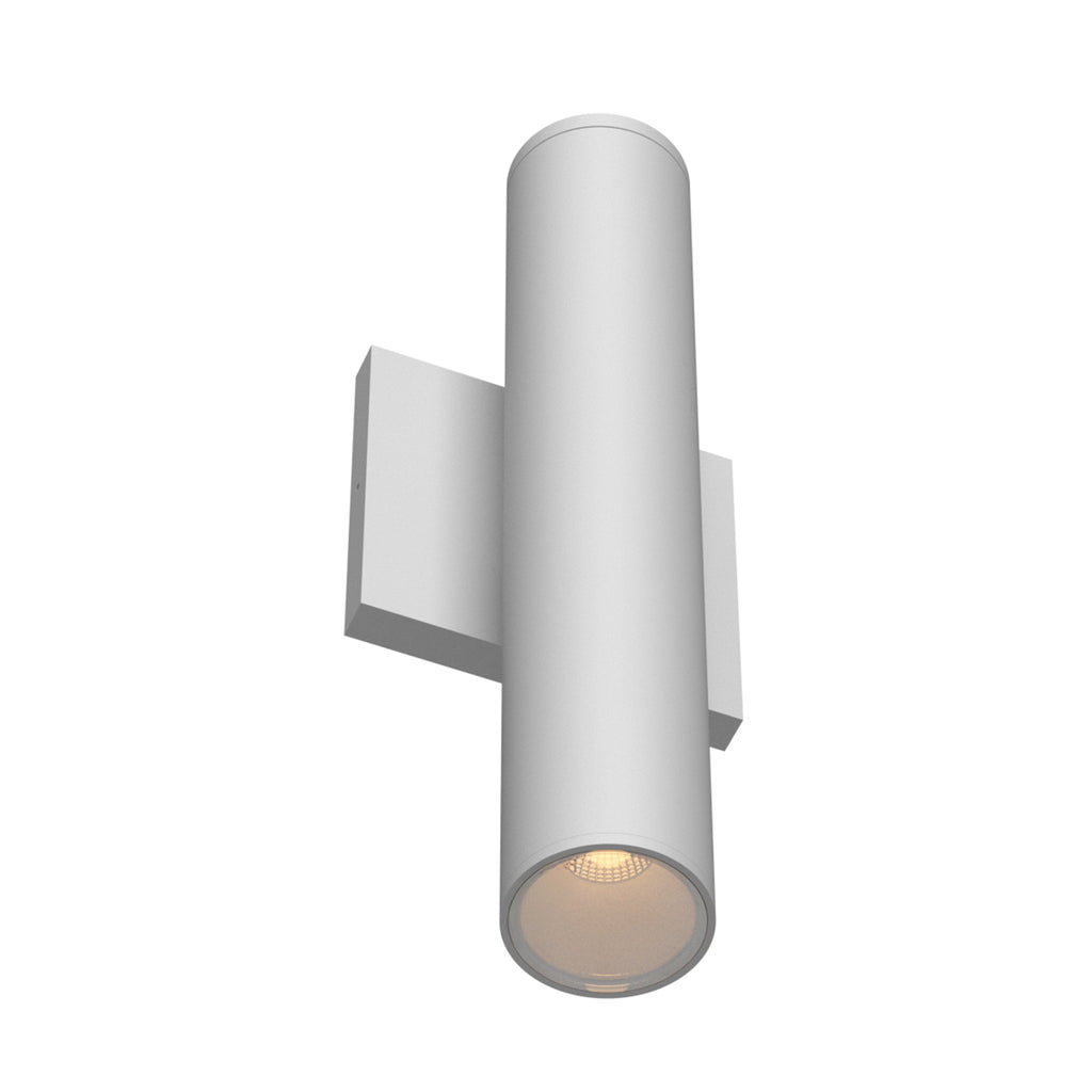 Lorna 12-in (2-in Dia.) Exterior Wall Sconce Up/Down Light — White [Universal Voltage and 0-10 Dimming]