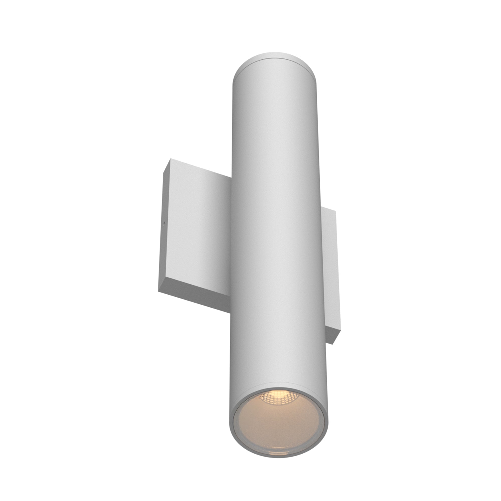 Lorna 12-in (2-in Dia.) Exterior Wall Sconce Up/Down Light — White [Universal Voltage and 0-10 Dimming]