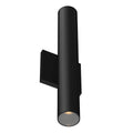 Lorna 16-in (2-in Dia.) Exterior Wall Sconce Up/Down Light — Black [Universal Voltage and 0-10 Dimming]
